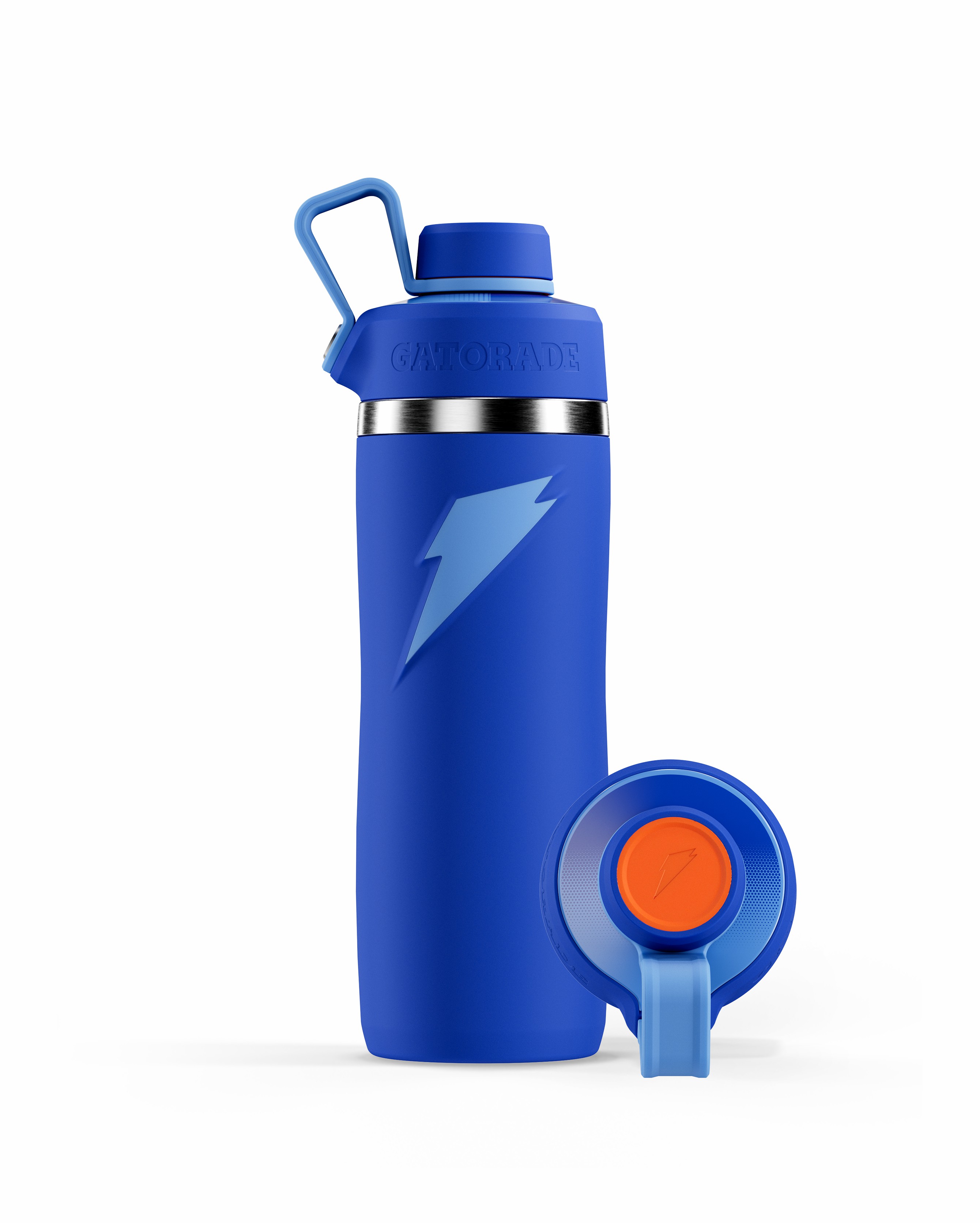 Blue Gatorade Overtime Stainless Steel Water Bottle (Screw Cap) Bundle 22oz Water Bottles | 748296XYH