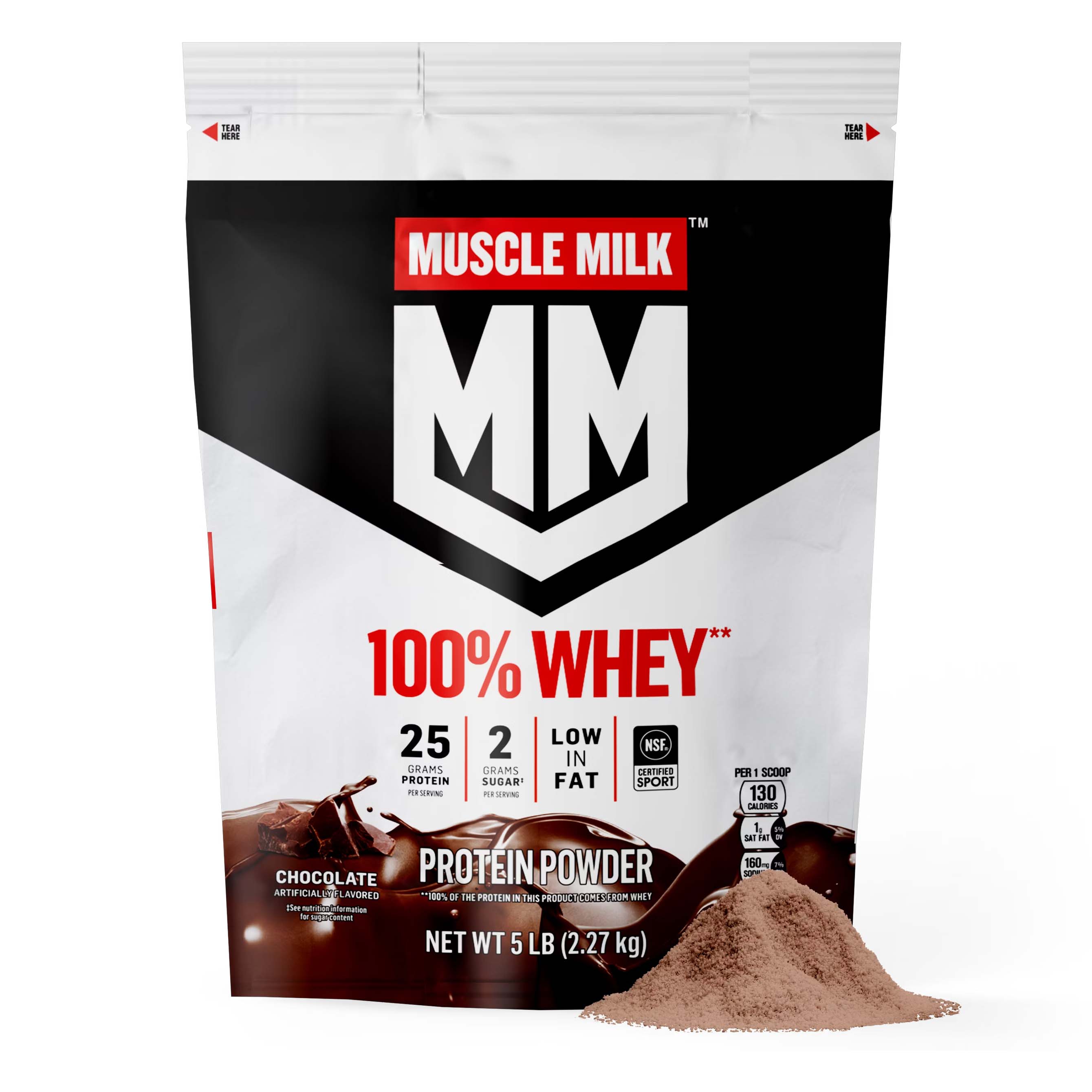 Chocolate Gatorade Muscle Milk 100% Whey Protein Powder (5 Pound) Protein Powder | 156234CRN