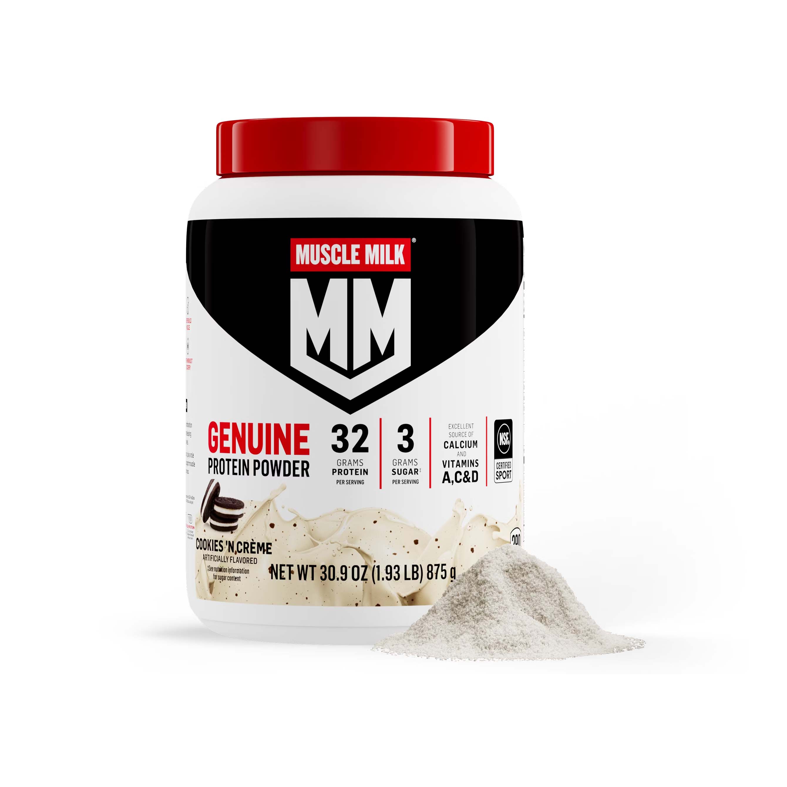 Cookies & Creme Gatorade Muscle Milk Genuine Protein Powder (30 Oz) Protein Powder | 674132SJQ
