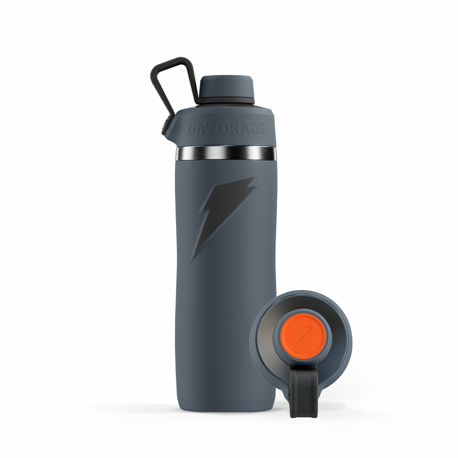 Grey Gatorade Overtime Stainless Steel Water Bottle (Straw Cap) Bundle 22oz Water Bottles | 283941KID