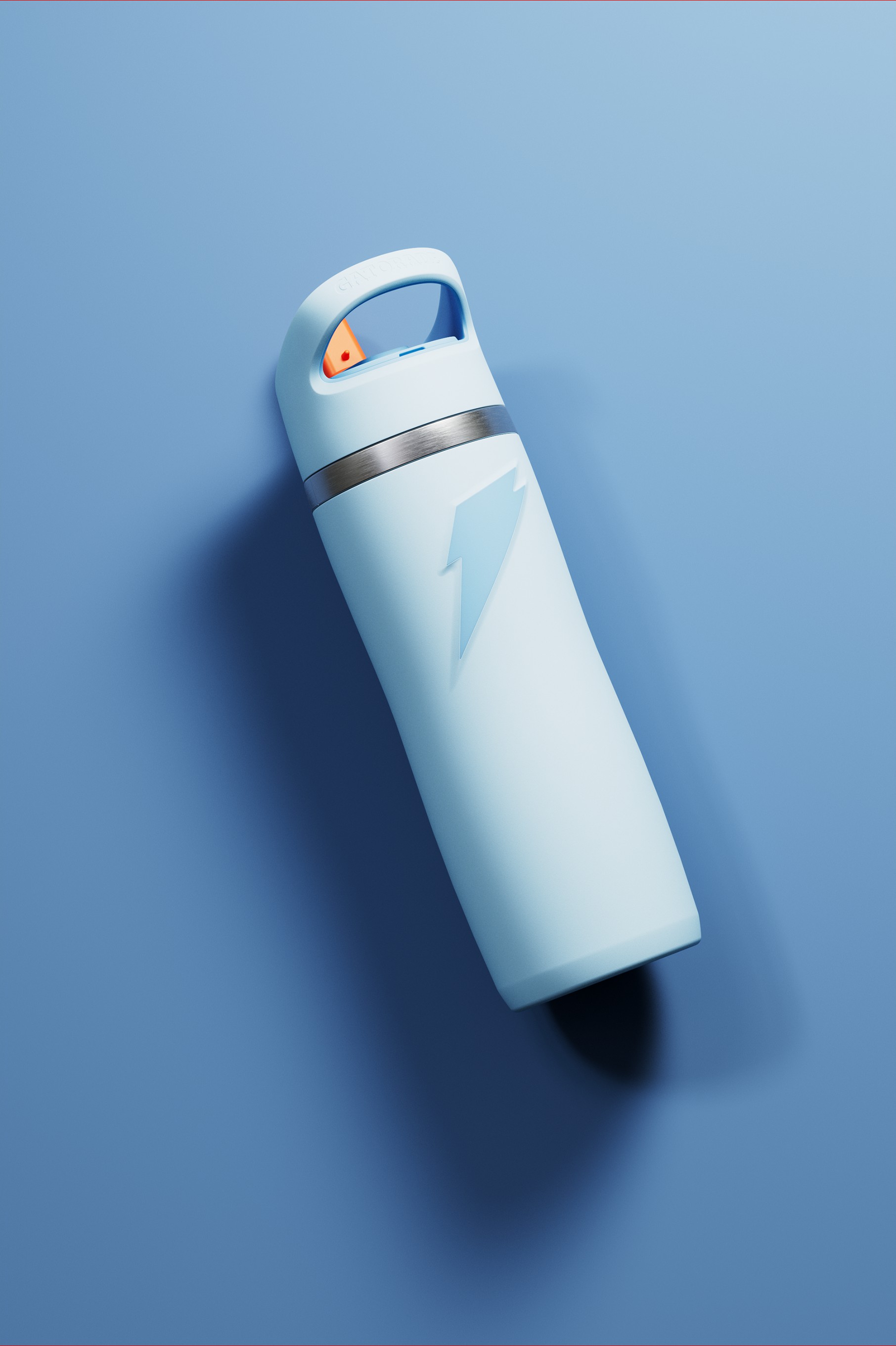 Light Blue Gatorade Overtime Stainless Steel Water Bottle (Straw Cap) Bundle 22oz Water Bottles | 736192KMB