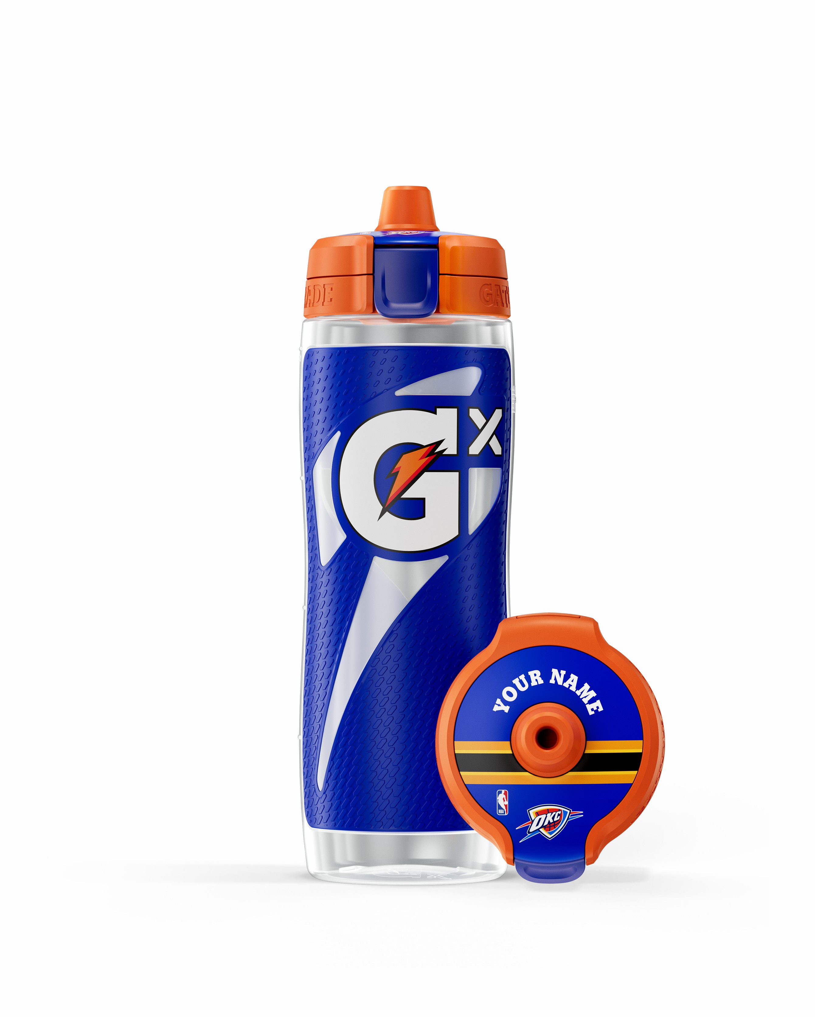 Oklahoma City Thunder Gatorade Gx NBA Water Bottle (30 oz) Bundle Water Bottles | 206379ZTN