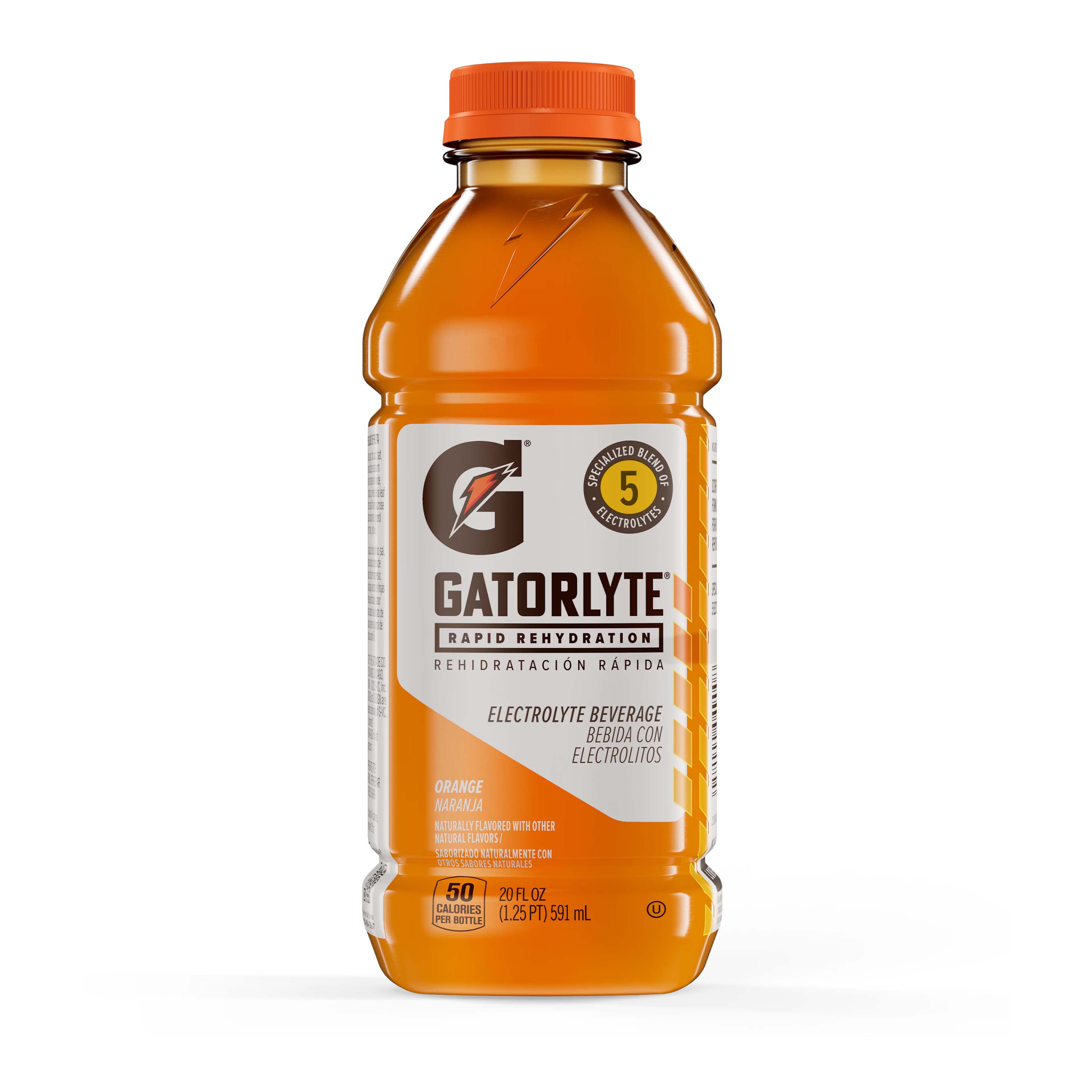 Orange Gatorade Gatorlyte Bottle Energy Drink (20 Oz) 12 Bottles Energy Drink | 328659LHZ
