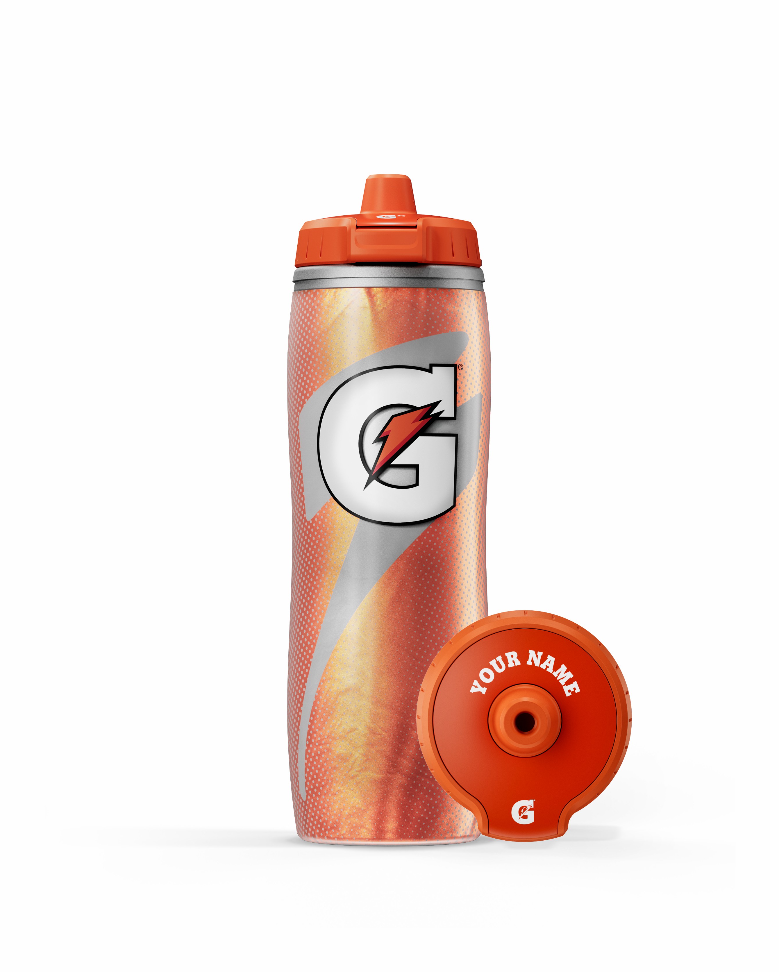Orange Gatorade Insulated Squeeze Personalized Water Bottle (30 oz) Bundle Water Bottles | 260395EJC