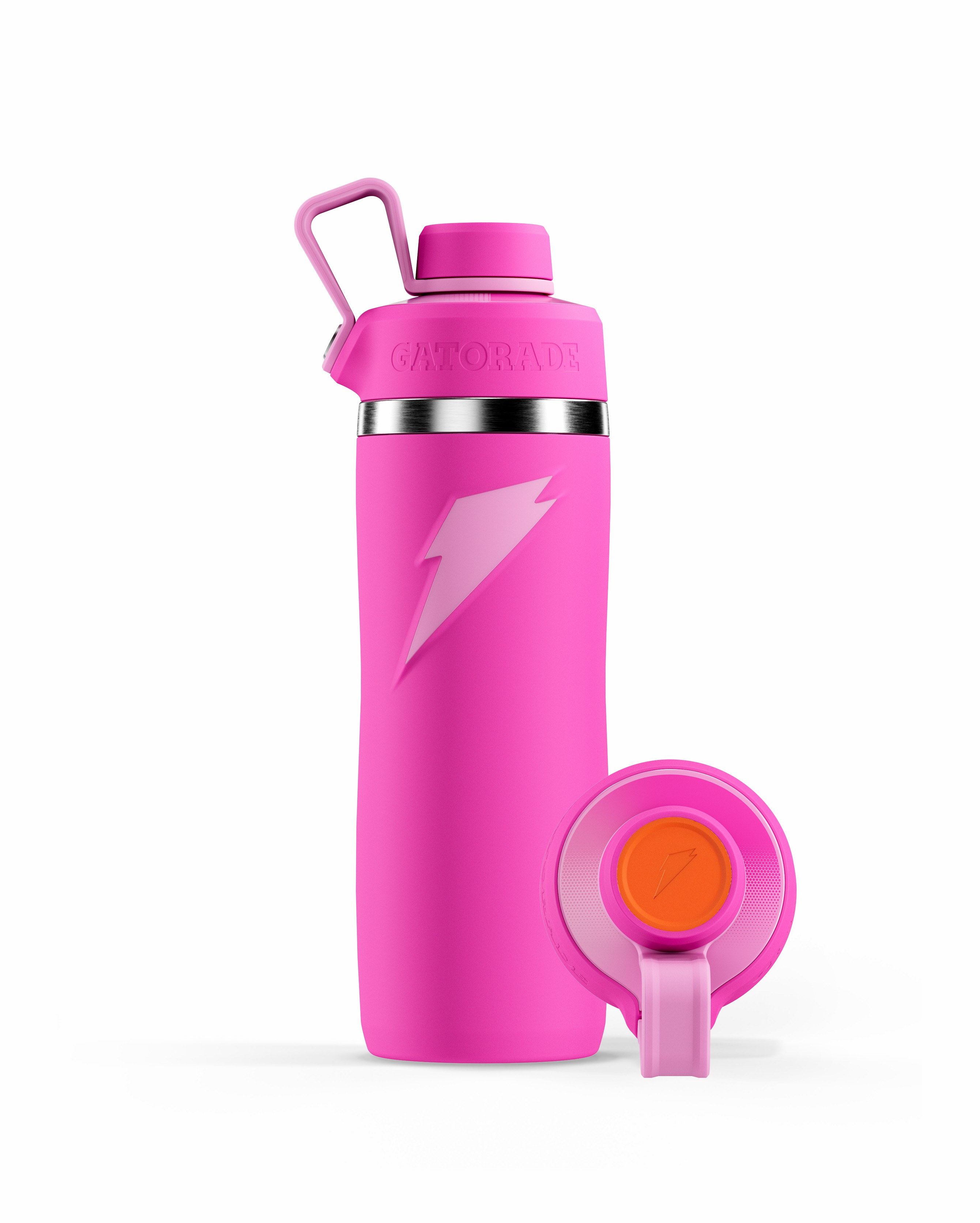 Pink Gatorade Overtime Stainless Steel Water Bottle (Straw Cap) Bundle 22oz Water Bottles | 296385XVG