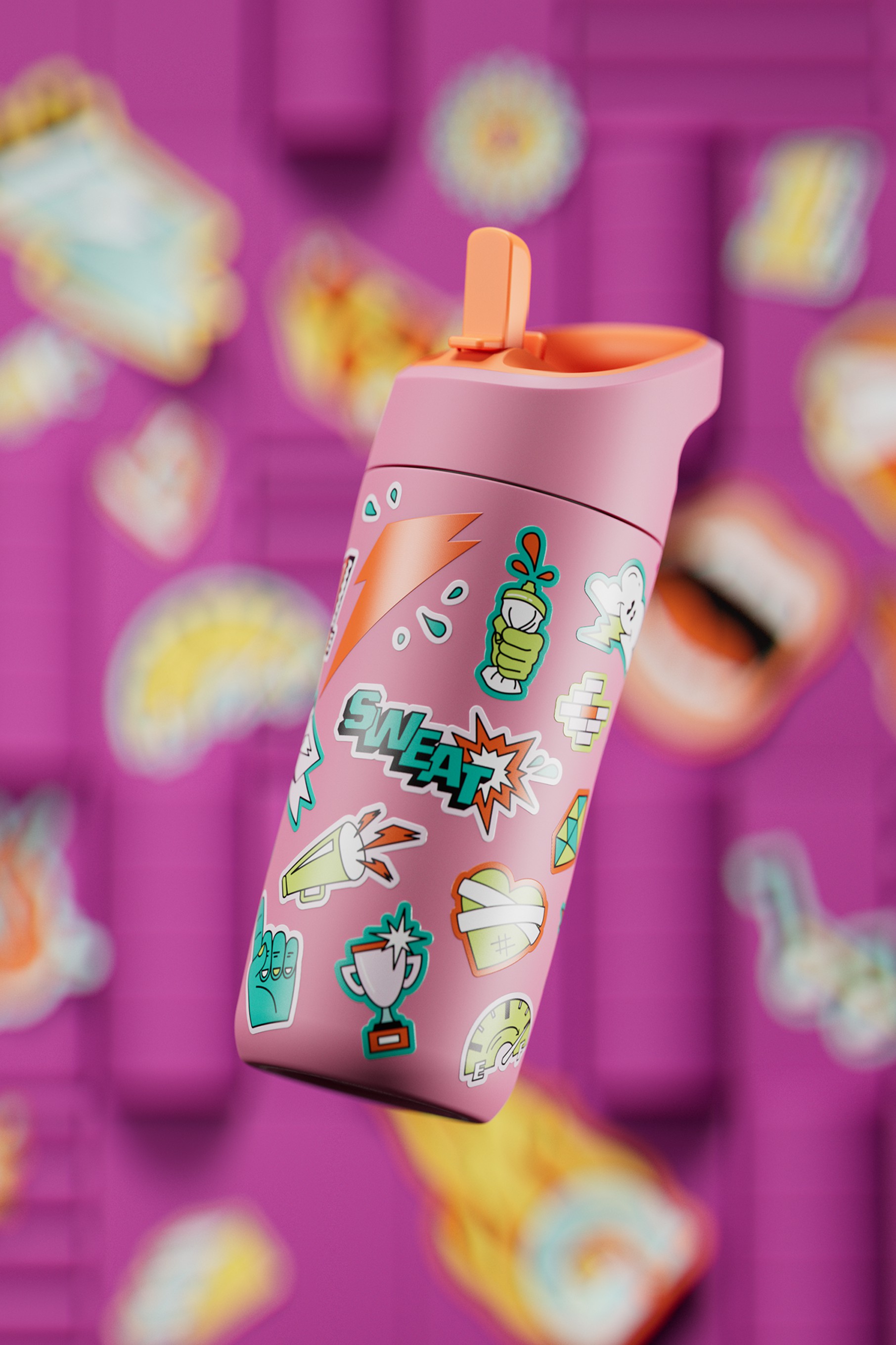 Pink Gatorade Rookie Stainless Steel Water Bottle (12 oz) Water Bottles | 093247ZOG