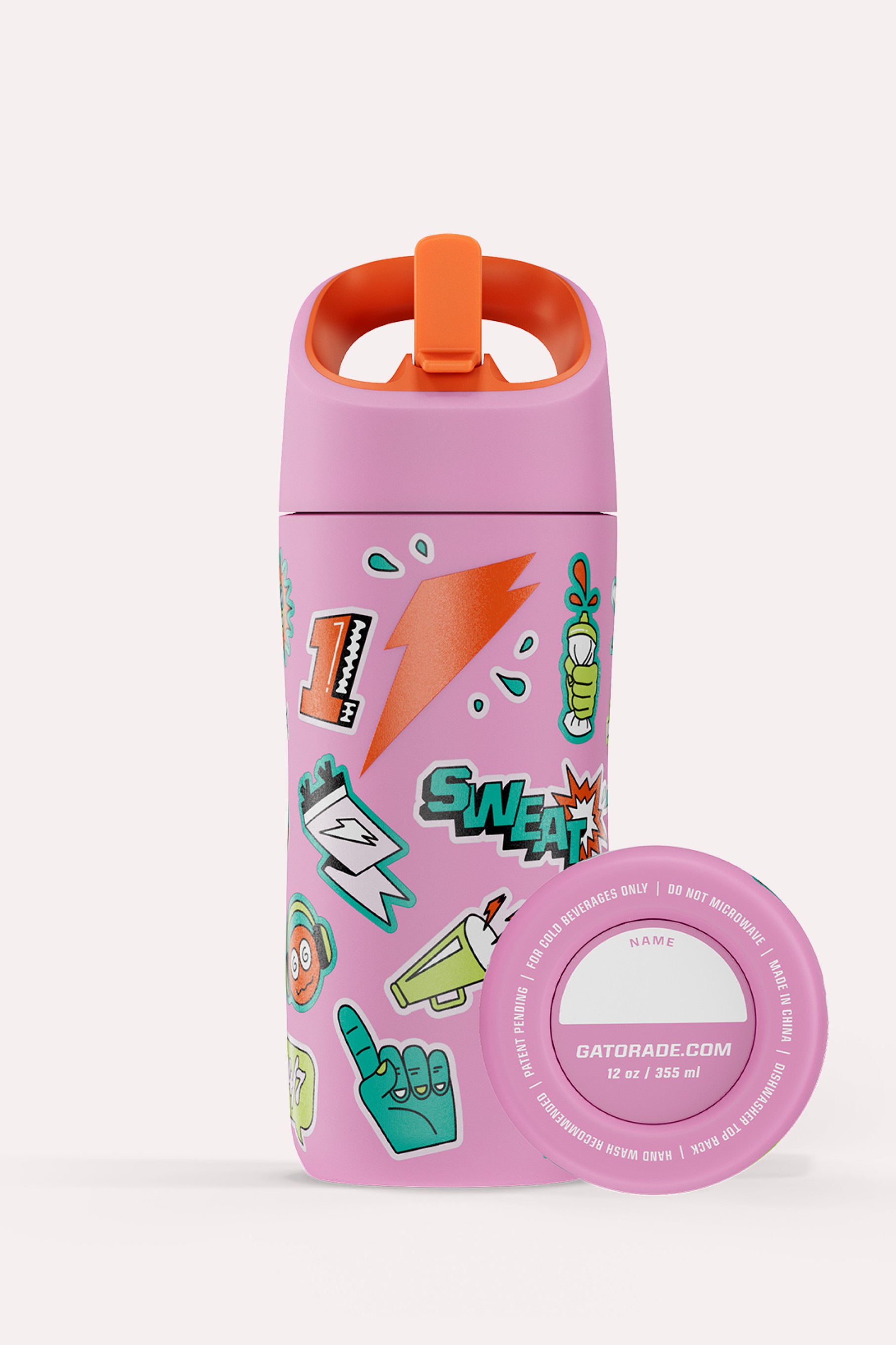 Pink Gatorade Rookie Stainless Steel Water Bottle (12 oz) Water Bottles | 093247ZOG