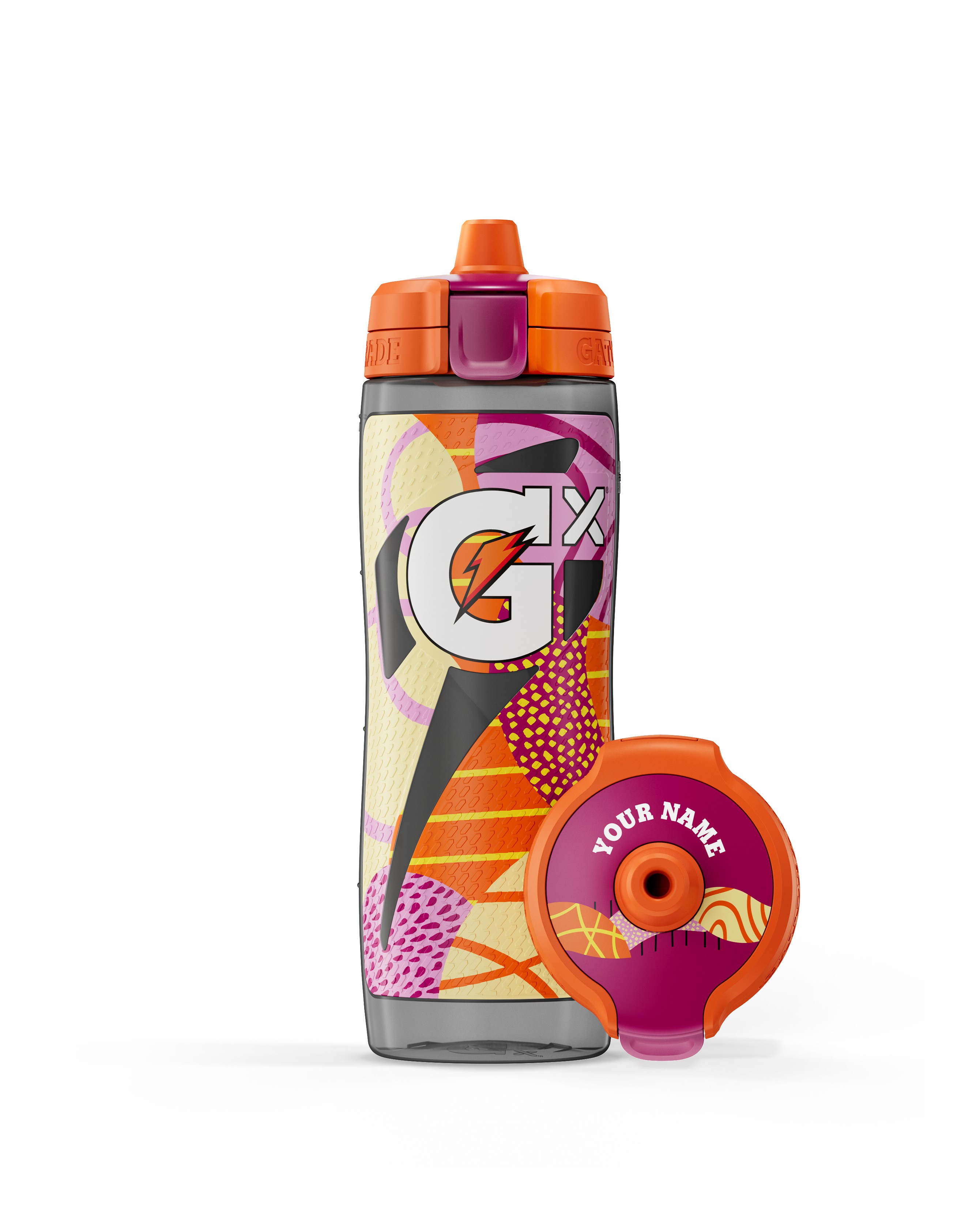 Pink / Orange Gatorade Gx Montage Water Bottle (30 oz) Bundle Water Bottles | 604971BDX