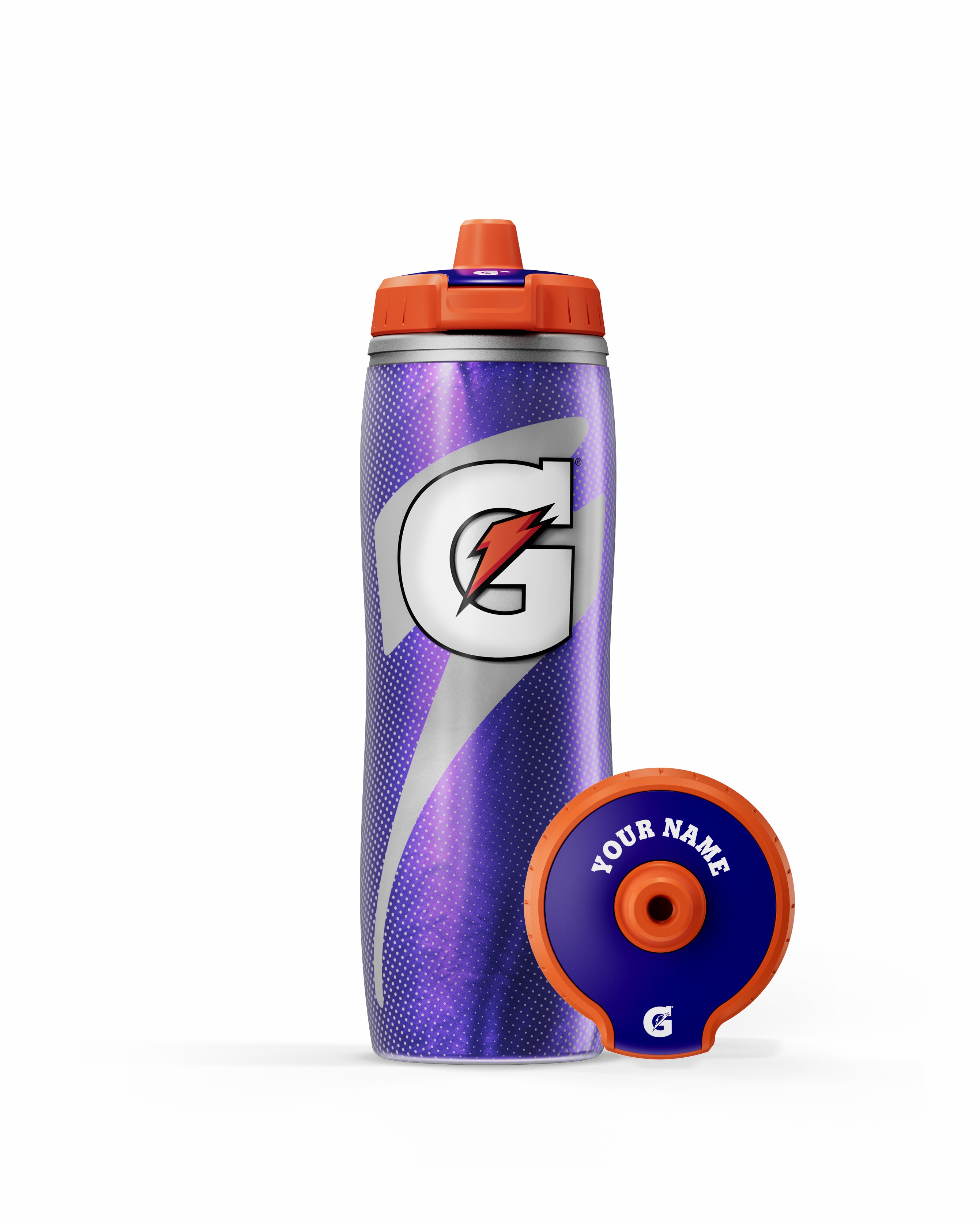 Purple Gatorade Insulated Squeeze Personalized Water Bottle (30 oz) Bundle Water Bottles | 420138BSL