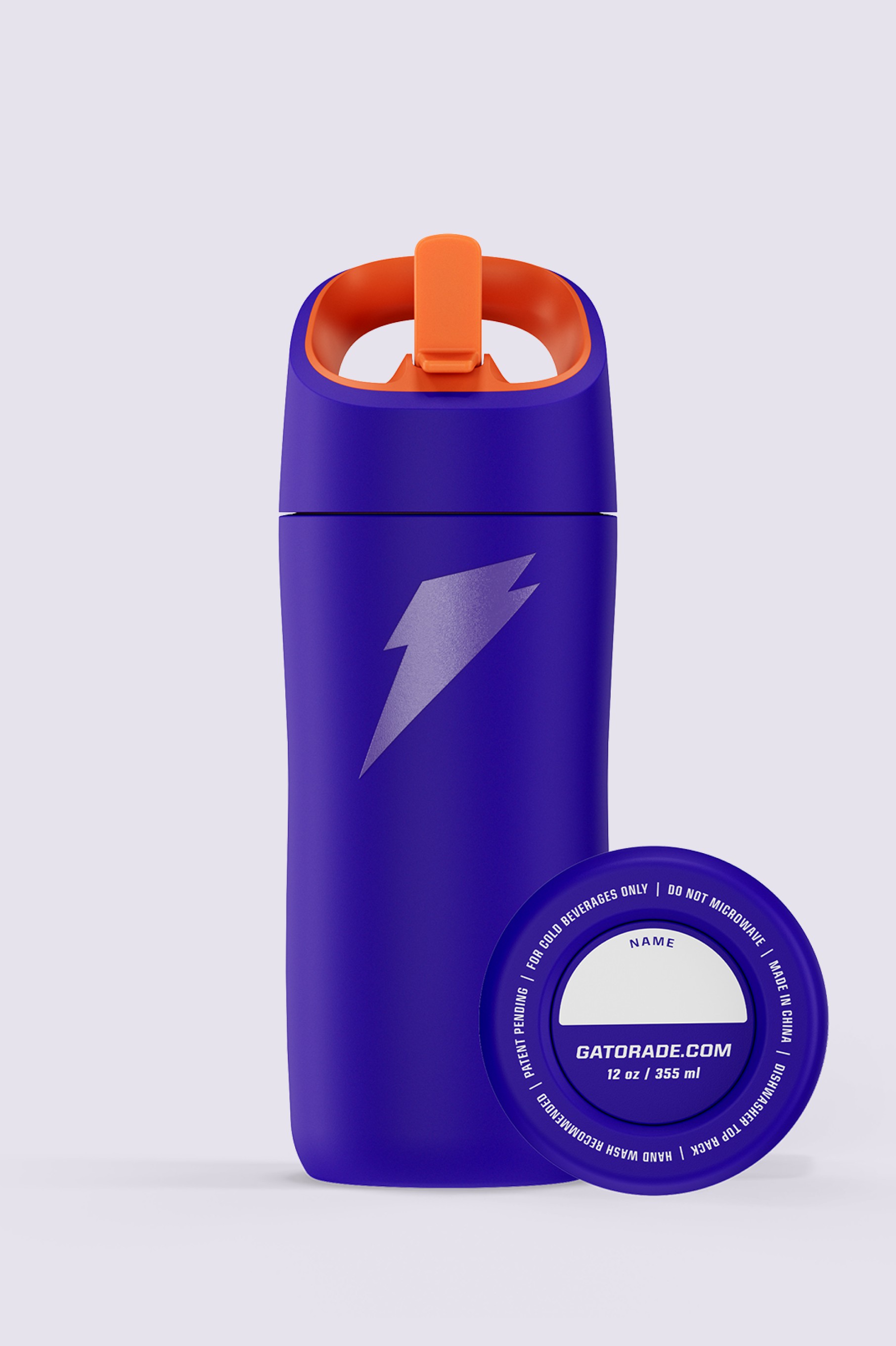 Purple Gatorade Rookie Stainless Steel Water Bottle (12 oz) Water Bottles | 749132UYS