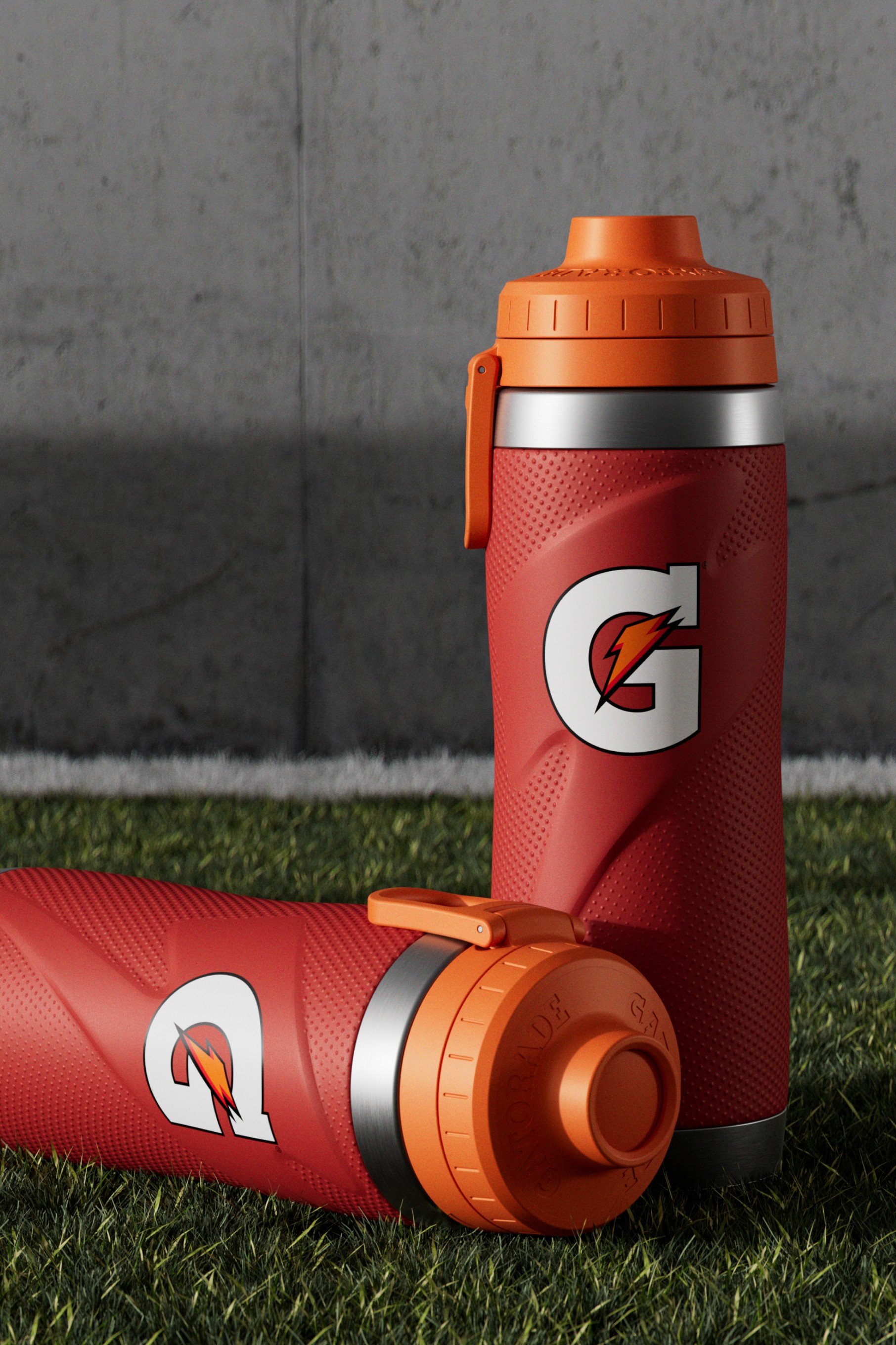 Red Gatorade Stainless Steel Water Bottle (26oz) Bundle Water Bottles | 206491GCT