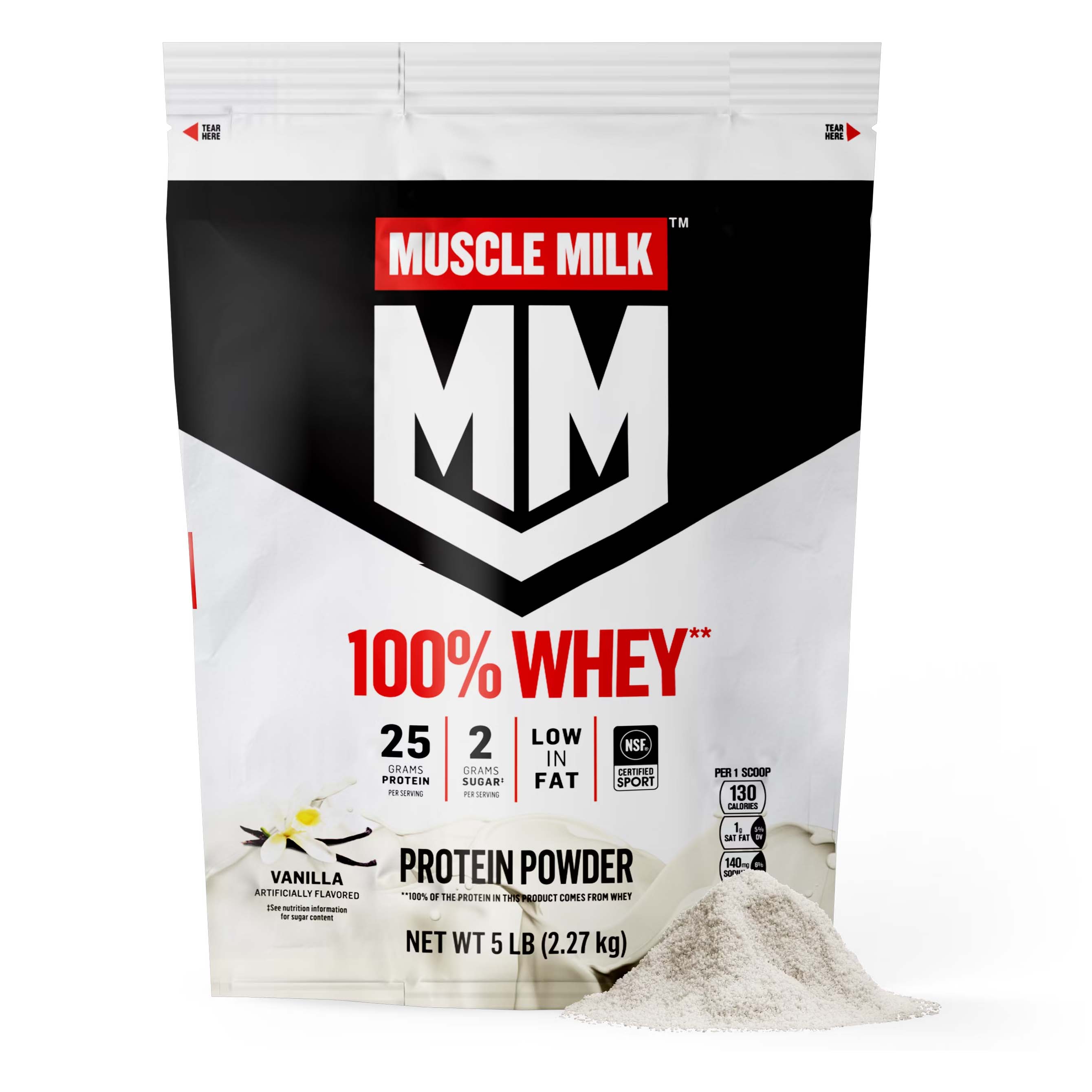 Vanilla Gatorade Muscle Milk 100% Whey Protein Powder (5 Pound) Protein Powder | 164508RLF