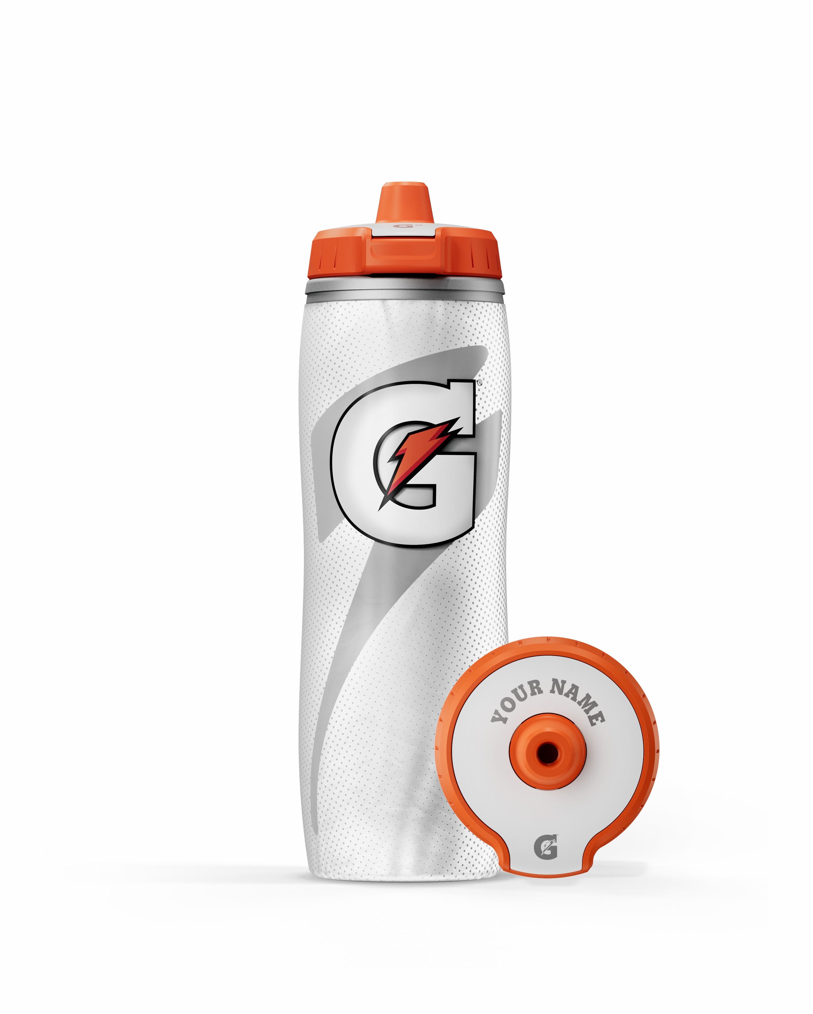 White Gatorade Insulated Squeeze Personalized Water Bottle (30 oz) Bundle Water Bottles | 239187PTG