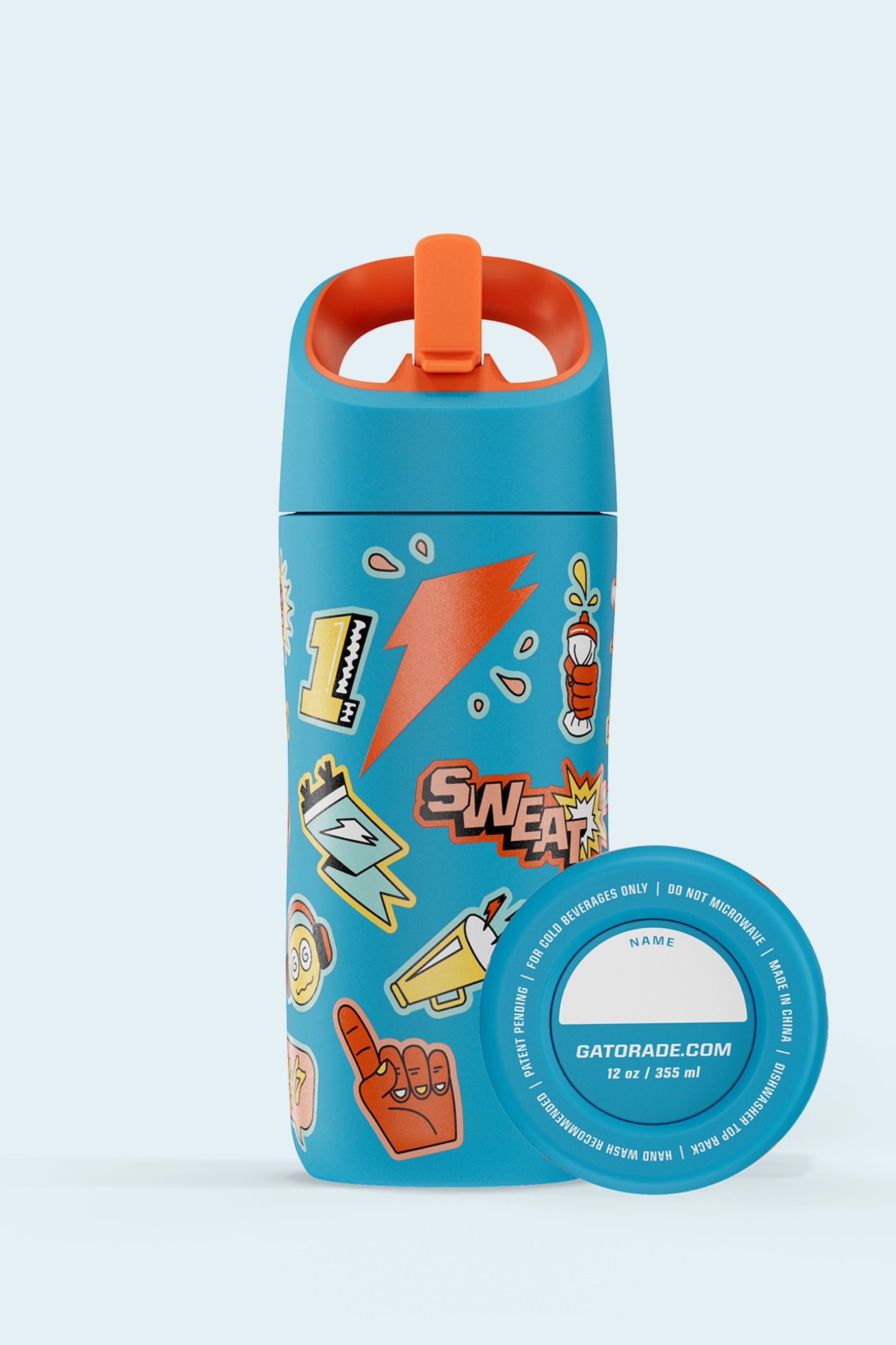 White Gatorade Rookie Stainless Steel Water Bottle (12 oz) Water Bottles | 781530PSR
